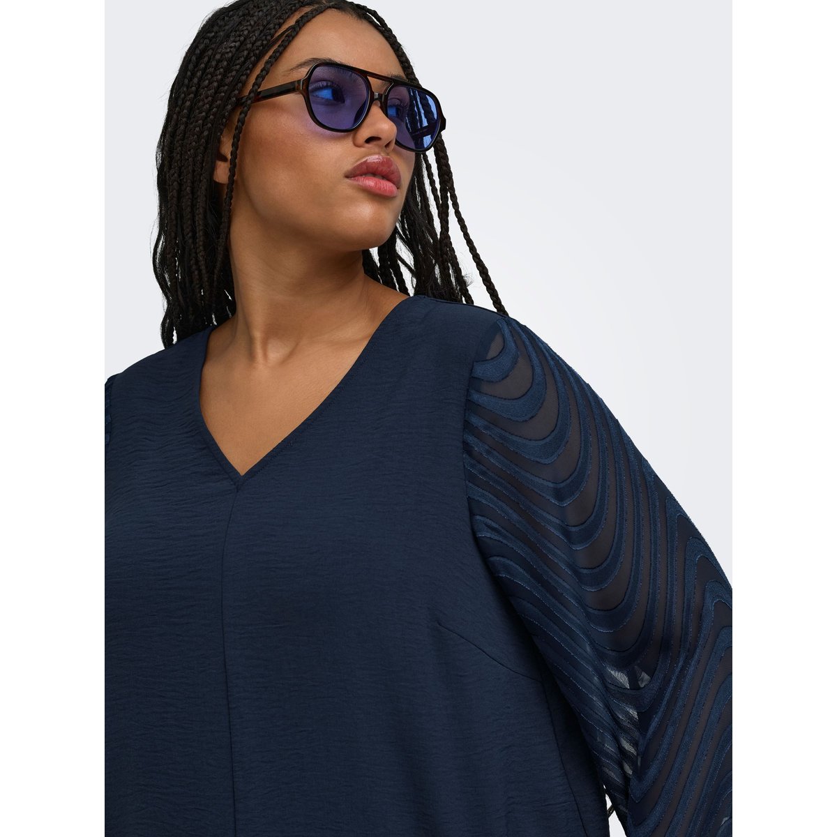 Blouse navy blazer, ONLY CARMAKOMA