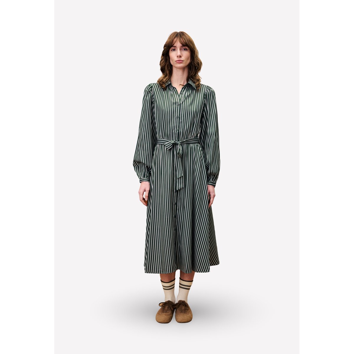 Robe longue MENTHE vert mousse, FRNCH