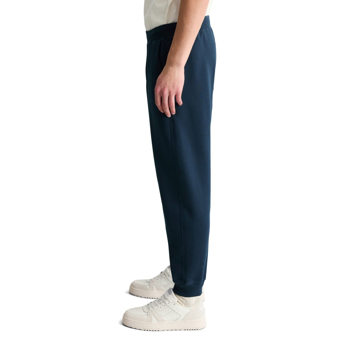 Pantalon sweat DfC relaxed en coton bio bleu foncé, MARC O’POLO DENIM