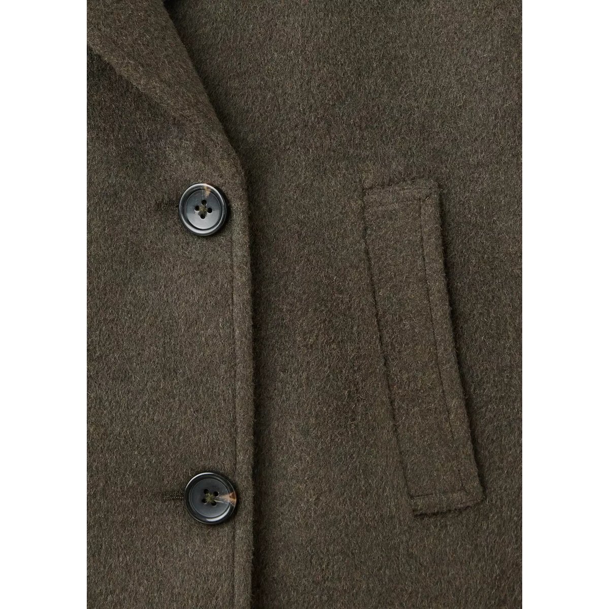 Manteau laine mélangée double boutonnage kaki, MANGO TEEN