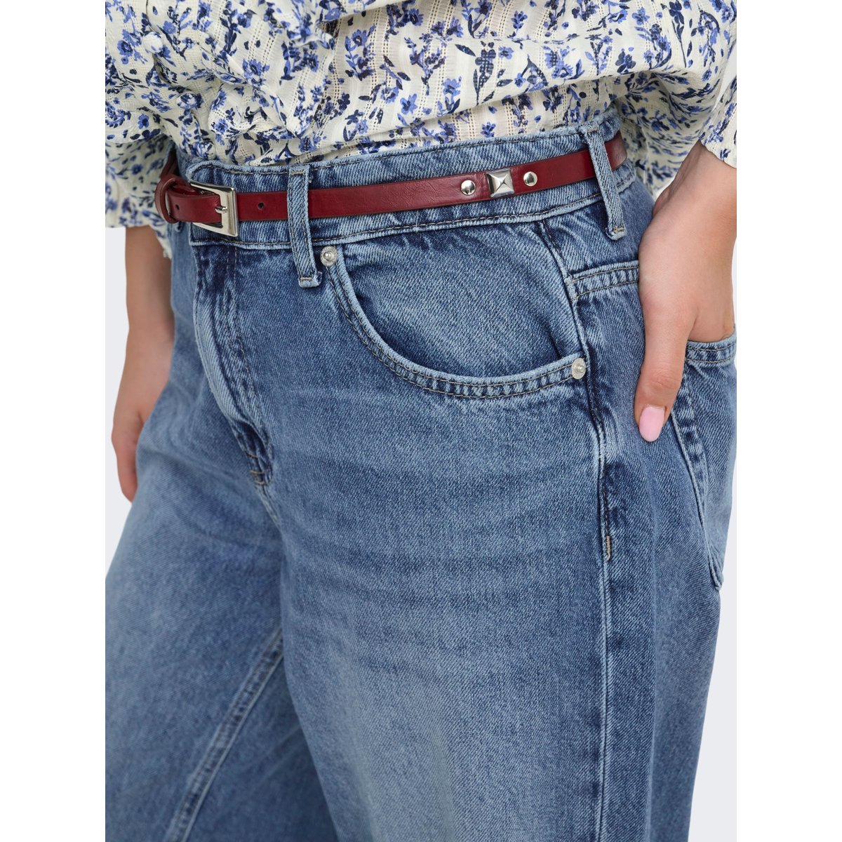 Jean À Jambe Large medium blue denim, ONLY