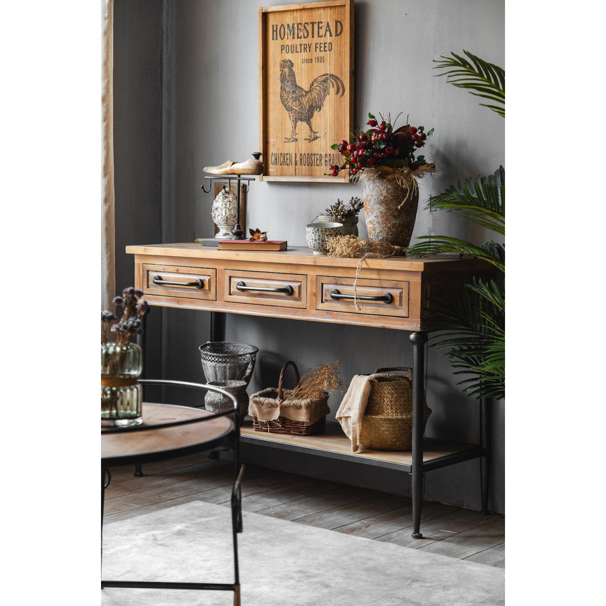 Console en bois et métal - TOM marron, MATHI DESIGN