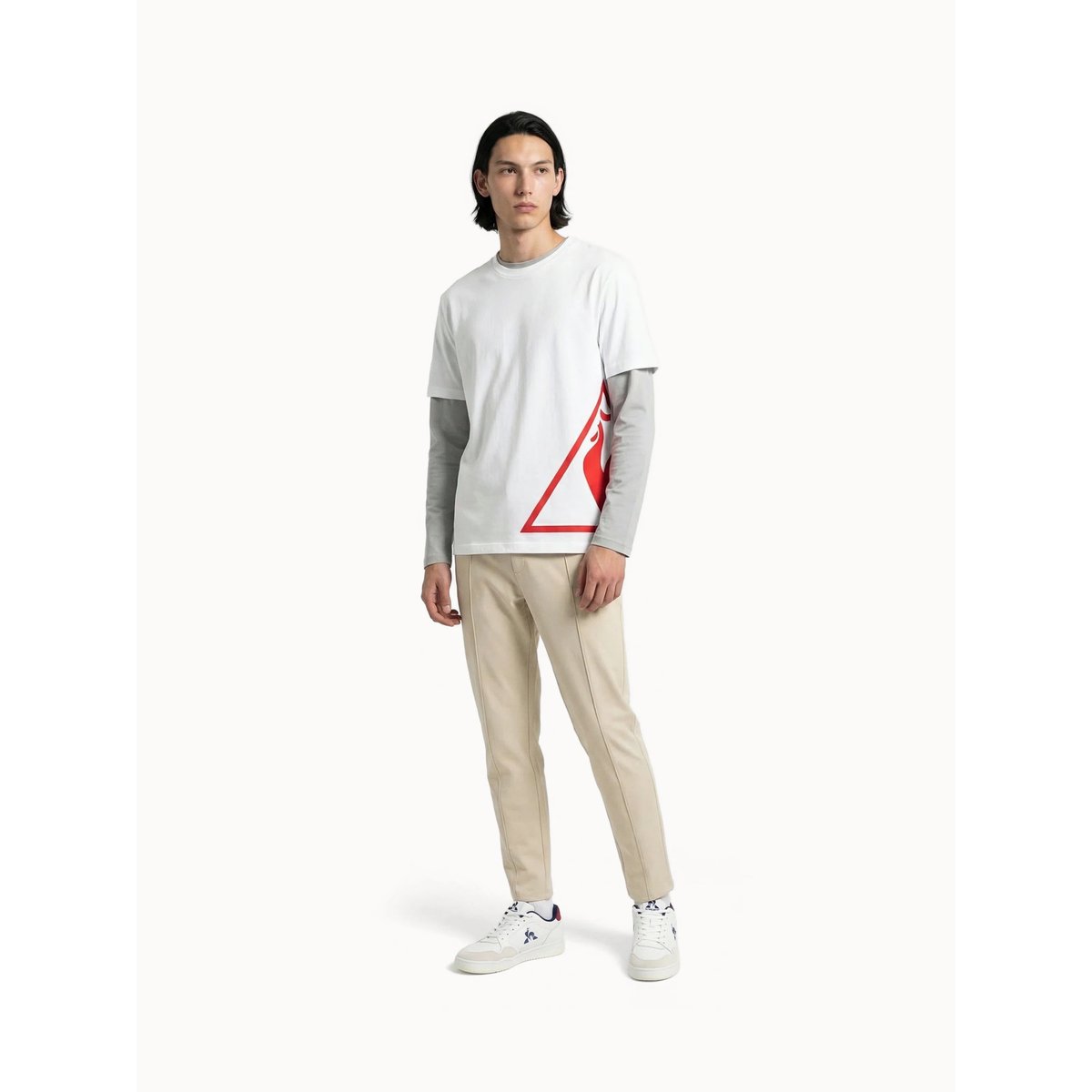 T-shirt oversize L'Amour du Sport en jersey de coton L'AMOUR DU SPORT marshmallow, LE COQ SPORTIF