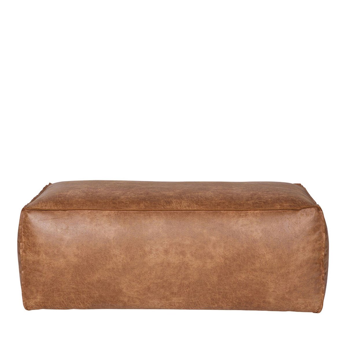 Pouf rectangulaire vintage - BRONCO cognac, BEPUREHOME