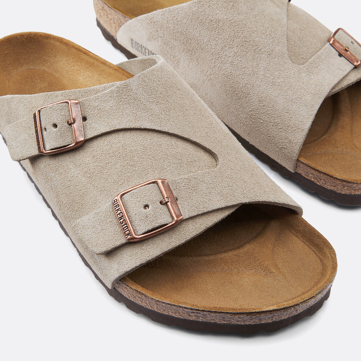 Mules en cuir suédé, ZÜRICH taupe, BIRKENSTOCK