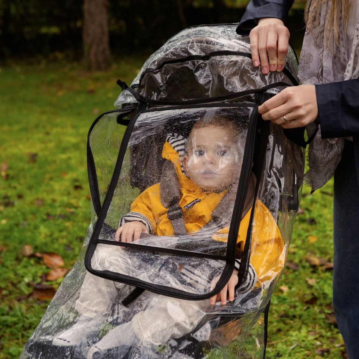 Housse de pluie coupe-vent pour poussette transparent, BEABA