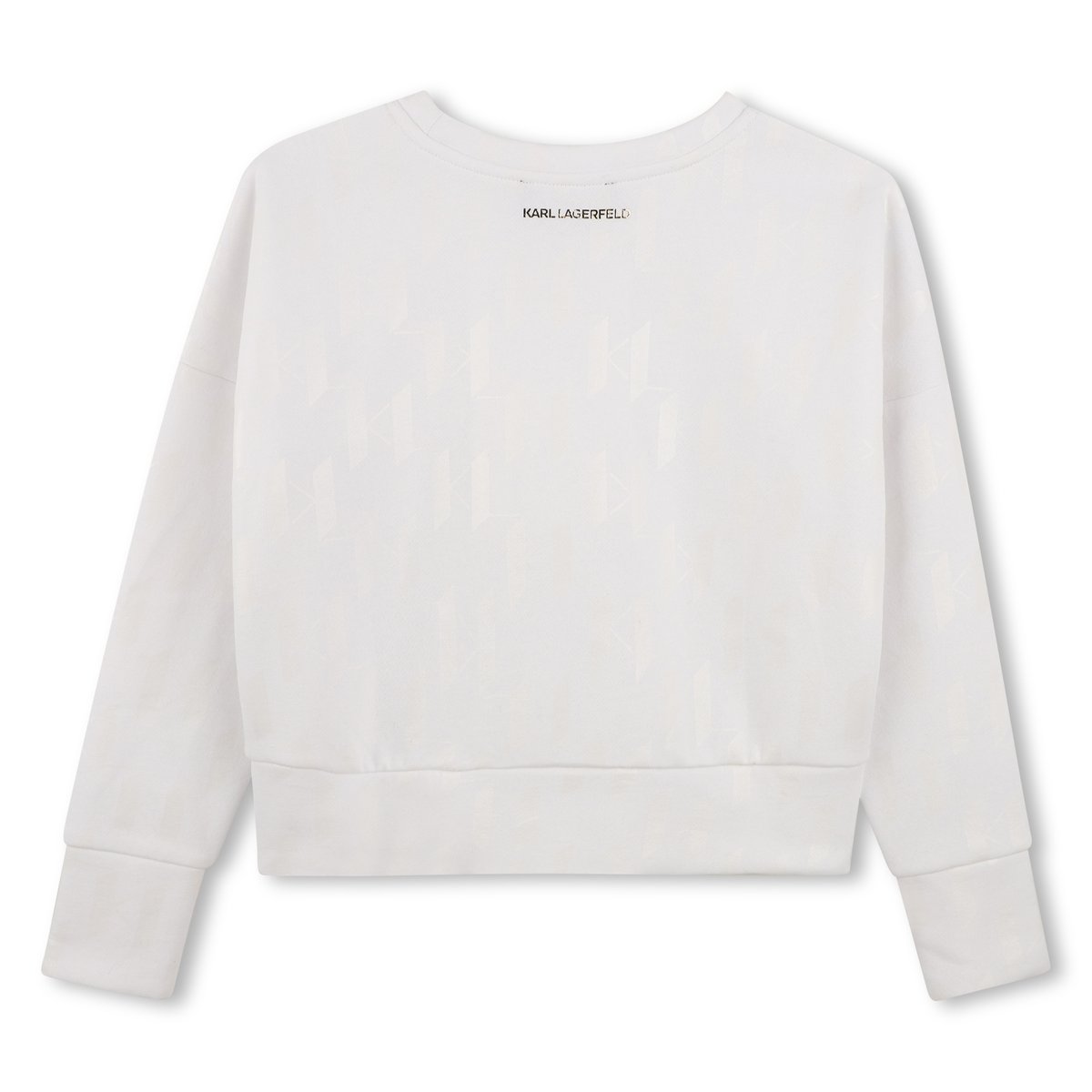 Sweatshirt à manche longue blanc, KARL LAGERFELD KIDS