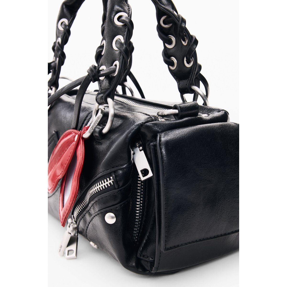 Petit sac effet cuir noir, DESIGUAL