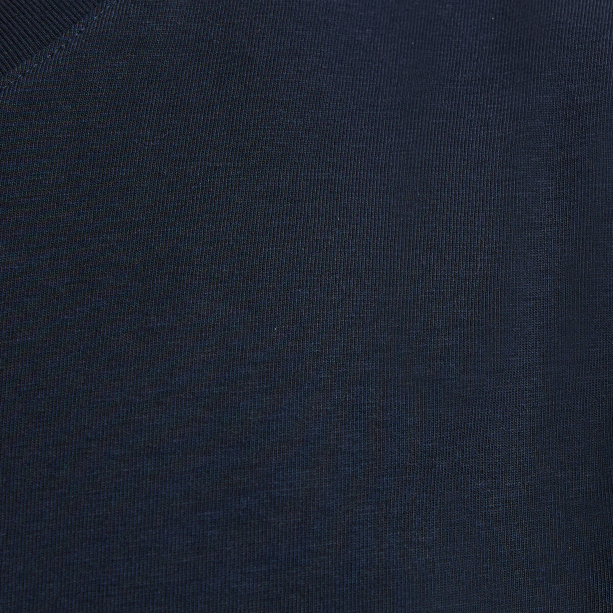 T-shirt en coton col V manches courtes bleu marine foncé, LA REDOUTE COLLECTIONS