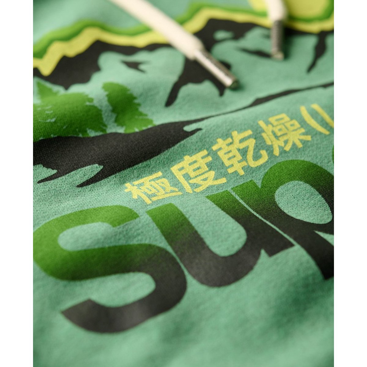 Sweat à capuche et motif Great Outdoors menthe glaciale chiné, SUPERDRY