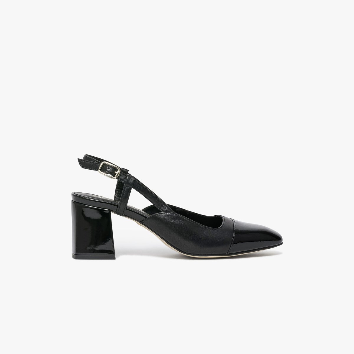 Escarpin en cuir DENITSA noir, BOCAGE