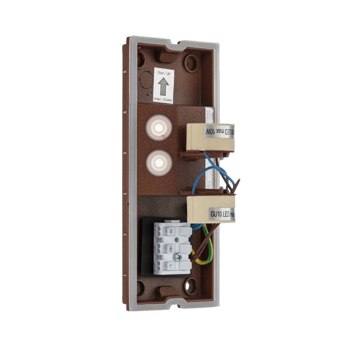 Applique extérieure en aluminium moderne couleur rouille, LINDBY