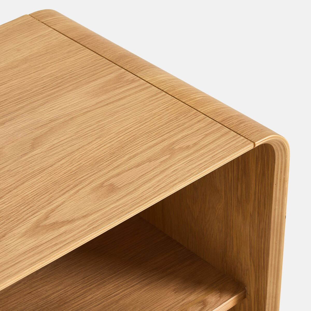Buffet en plaqué chêne, 2 portes, REDAG coloris chêne, LA REDOUTE INTERIEURS