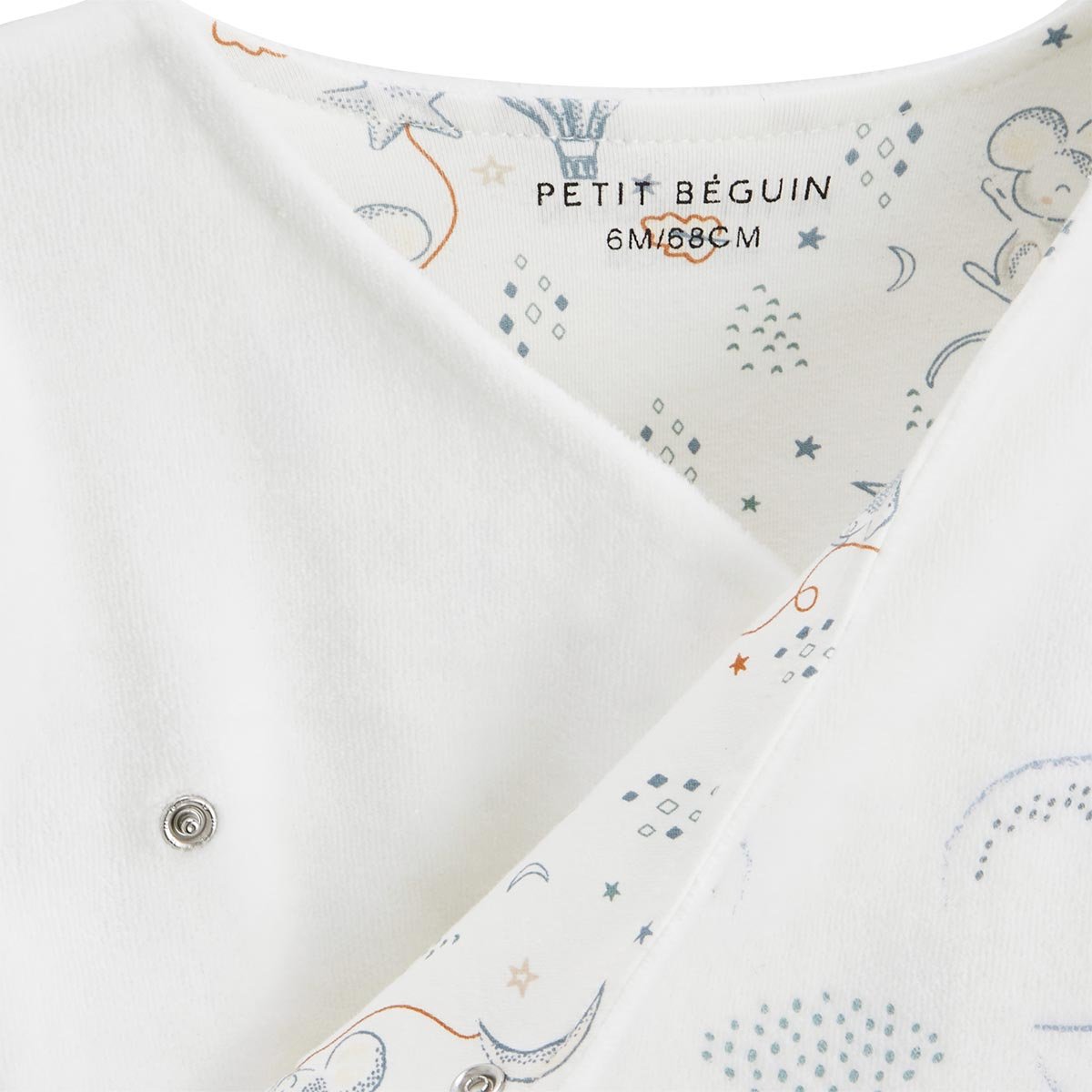Ensemble bébé gilet en velours et pantalon en coton matelassé Rêverie bleu, PETIT BEGUIN