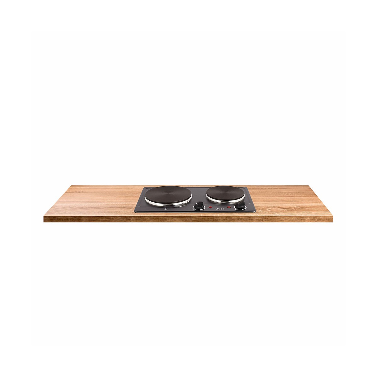 Plaque de cuisson électrique double noir, LIVOO