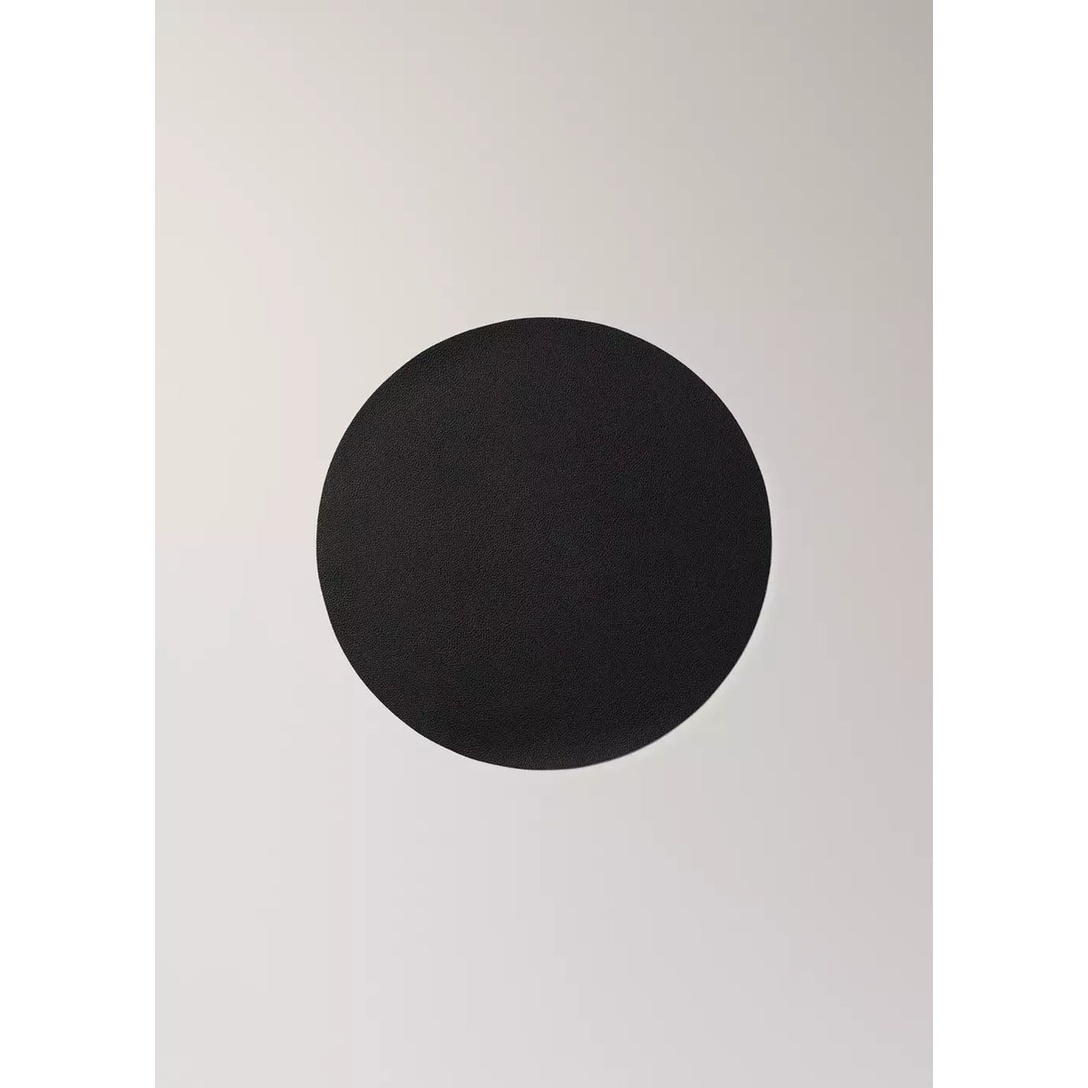 Set de table rond en similicuir noir, MANGO HOME