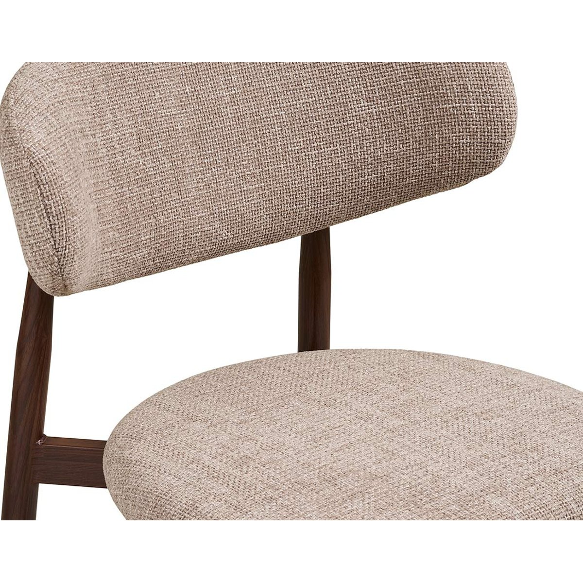 Lot de 2 tabourets en tissu texturé, EDDIE marron / beige, BEST MOBILIER