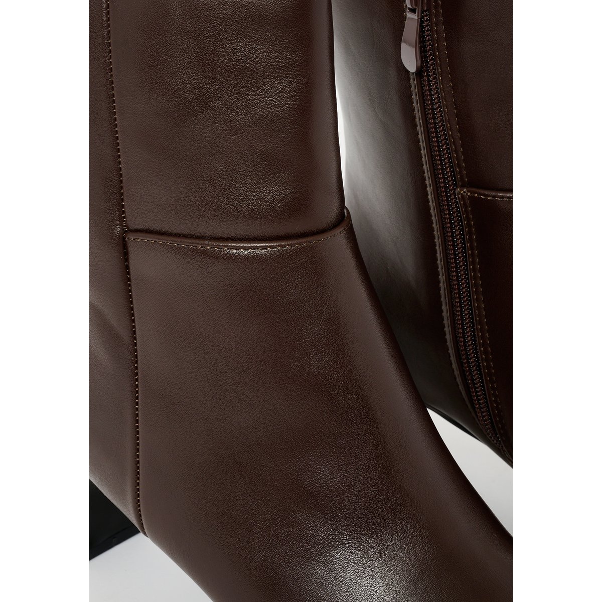Bottines à talon en similicuir brown coffee, LOLALIZA