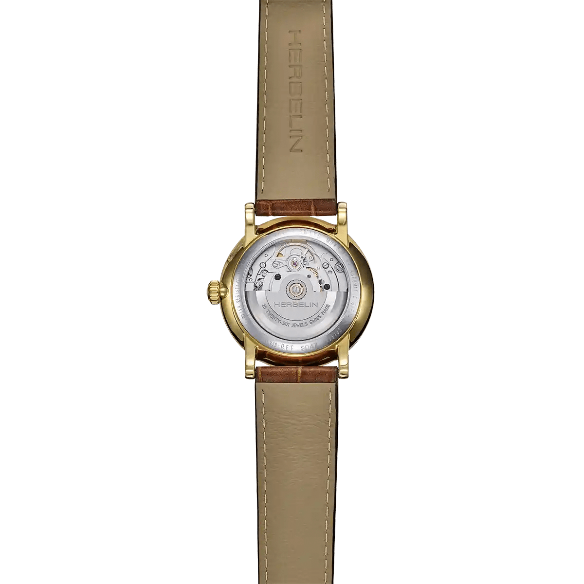 Montre Analogique  INSPIRATION doré blanc marron, HERBELIN