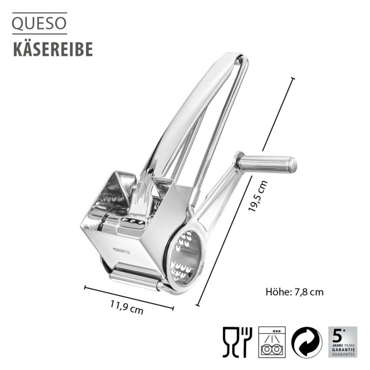 Râpe à fromage QUESO argent, GEFU