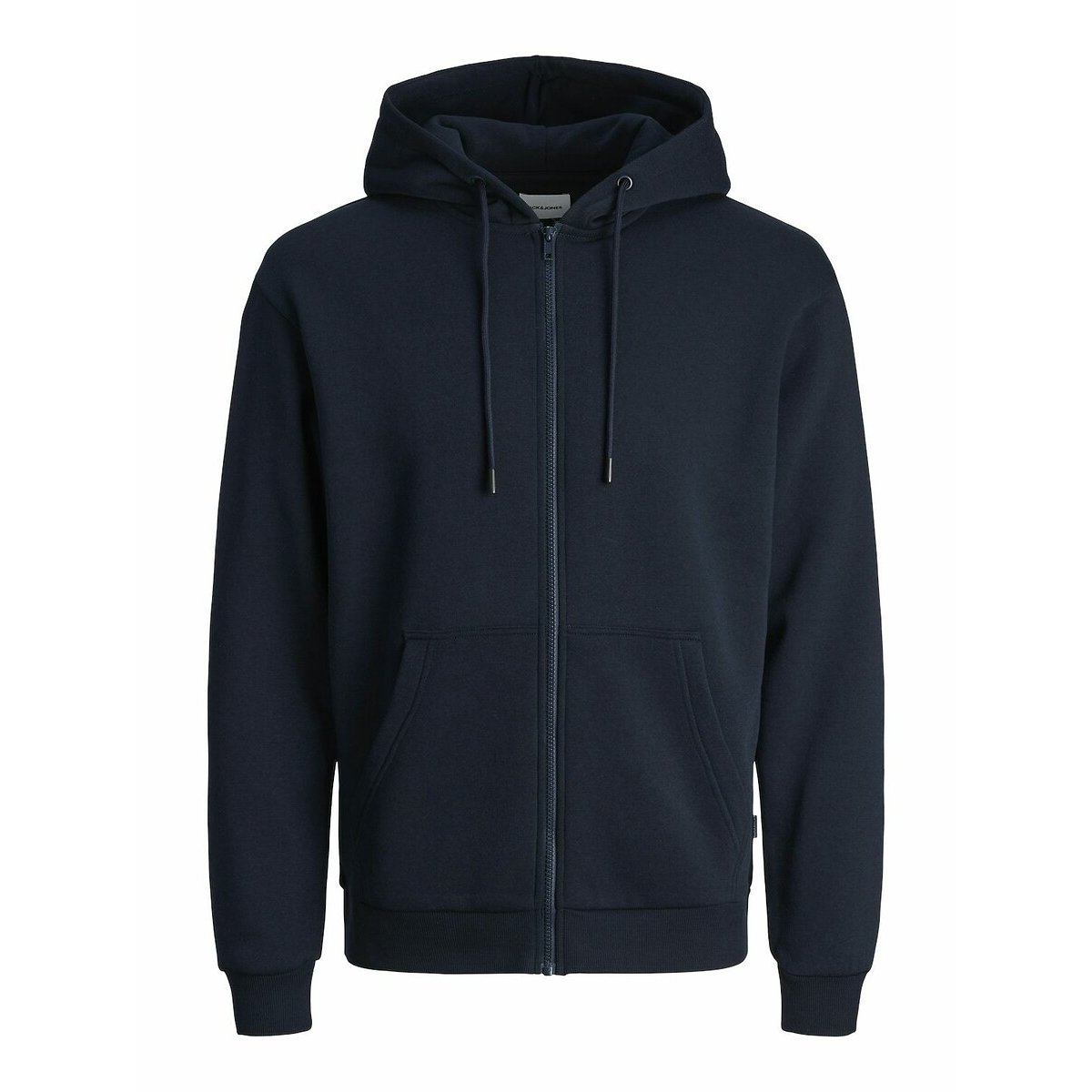 Sweat zippé à capuche bleu marine, JACK & JONES
