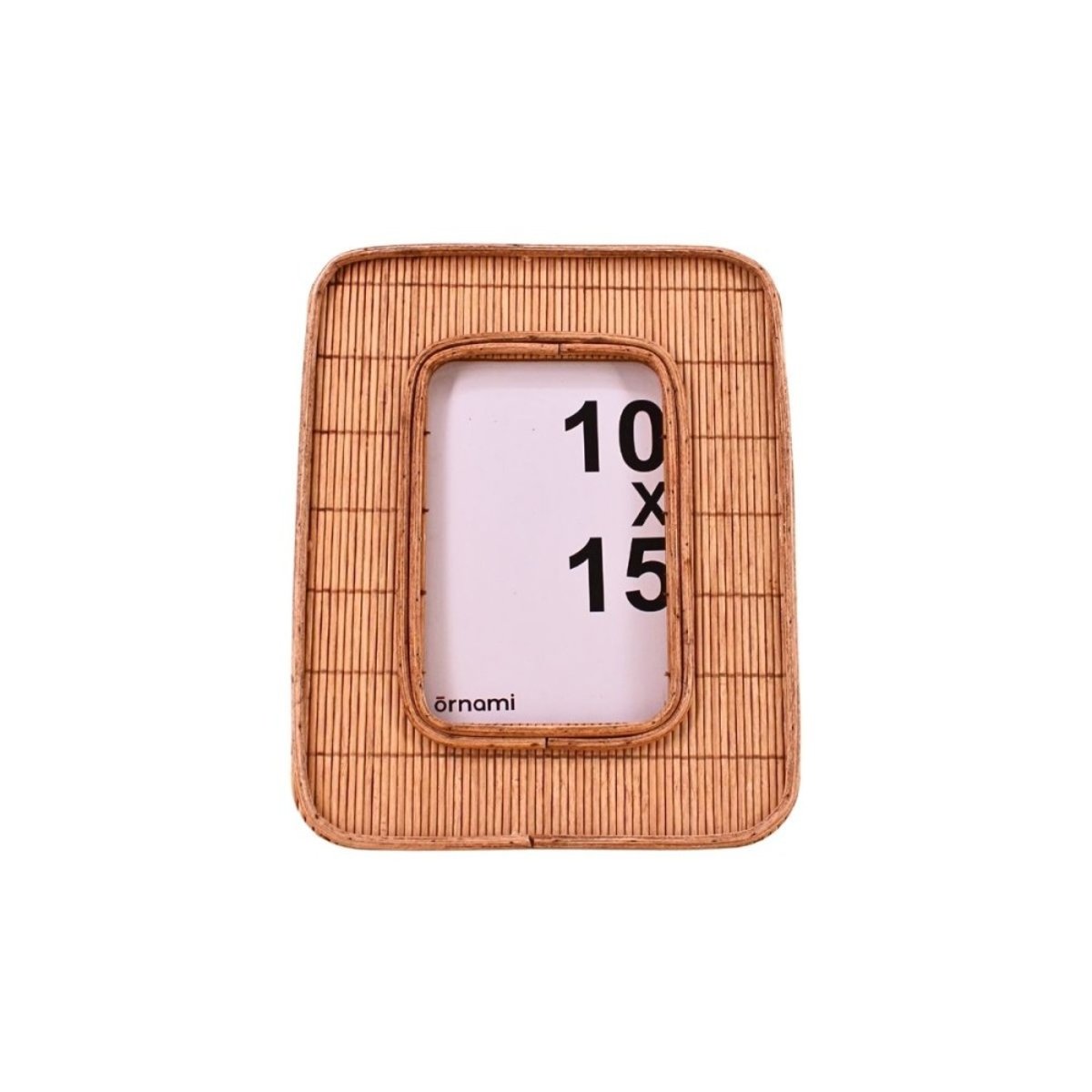 Cadre photo bambou 10x15 cm beige, ORNAMI