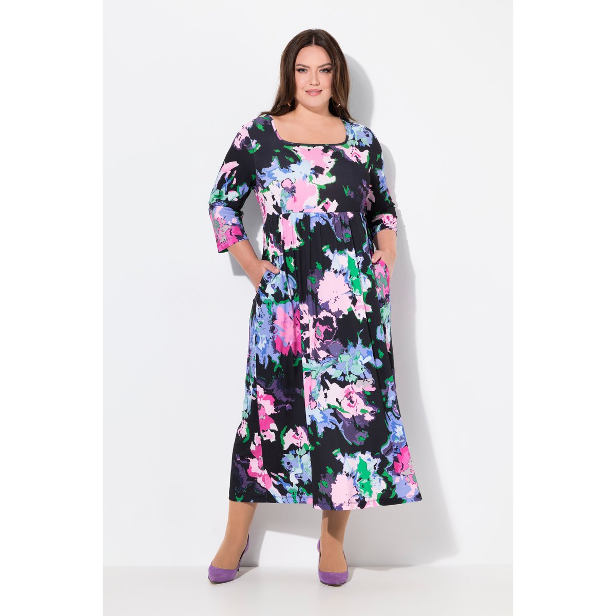 Robe en jersey avec poches noir, ULLA POPKEN