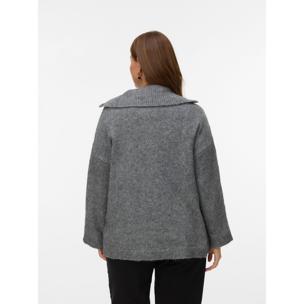 Pull En Maille medium grey melange, VERO MODA