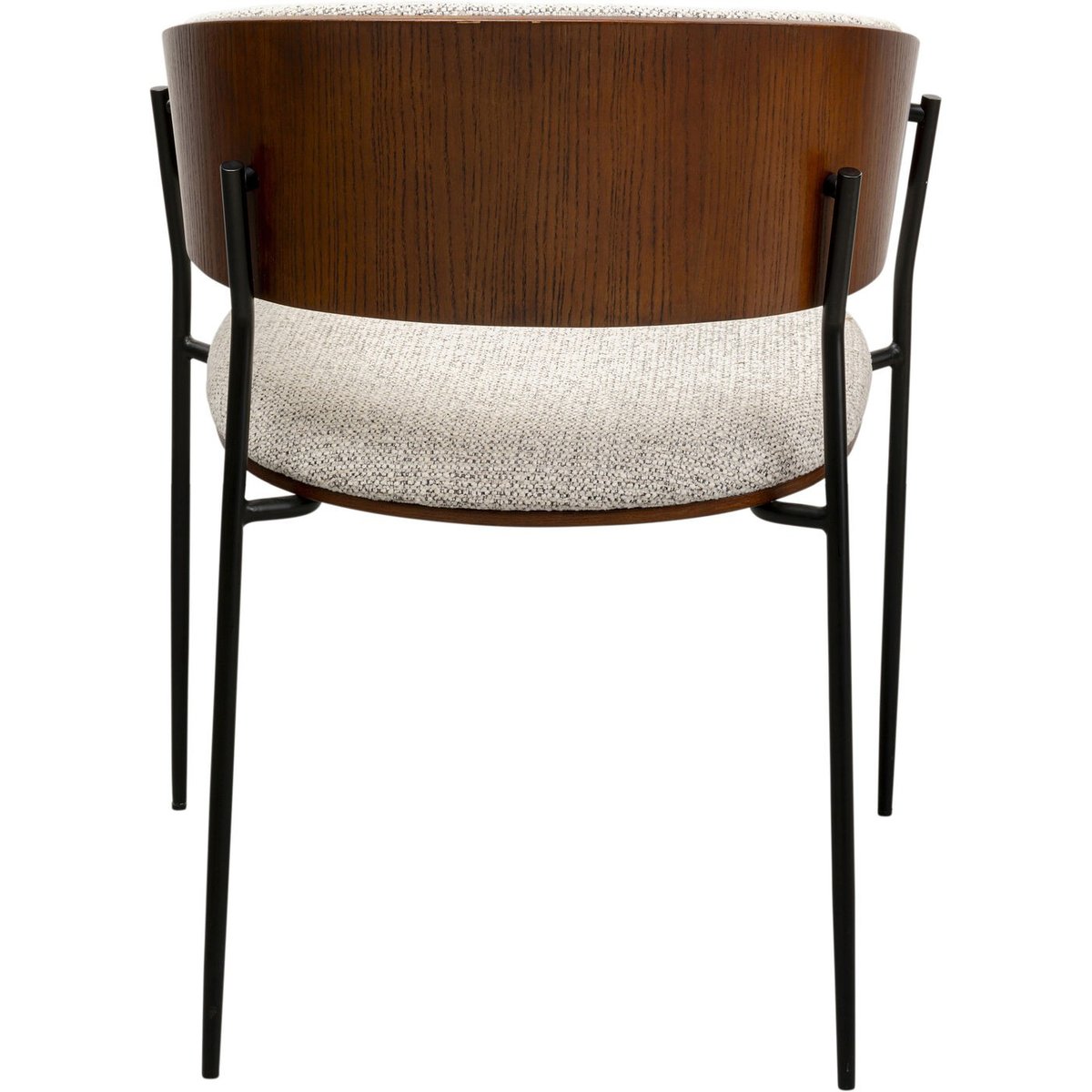 Chaise avec accoudoirs en noyer, CINDY beige, KARE DESIGN