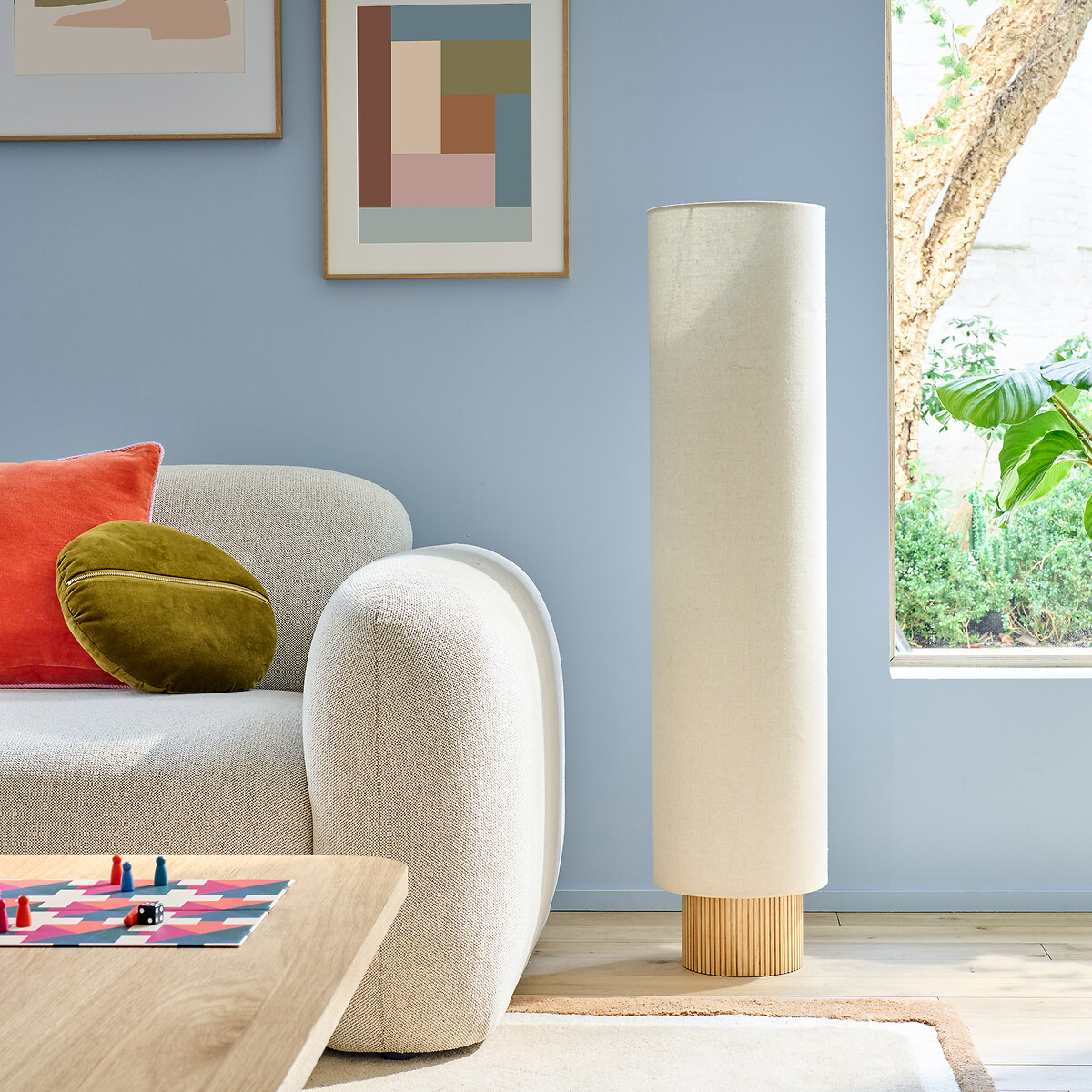 Bruisse Ash and Linen Floor Lamp natural, LA REDOUTE INTERIEURS