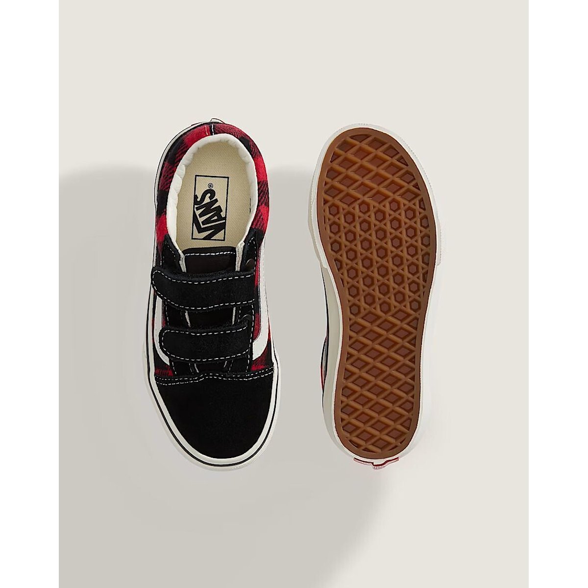 Zapatillas bajas con velcro, UY OLD SKOOL V rojo/negro, VANS