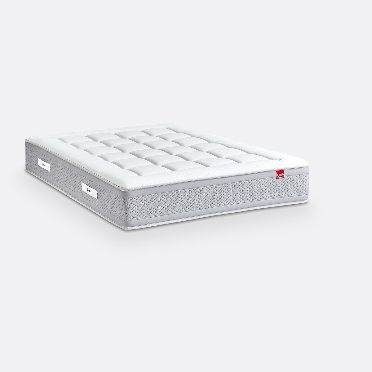 Matras 800 pocketveren, 5 zones, Le Majestueux wit/muisgrijs, EPEDA