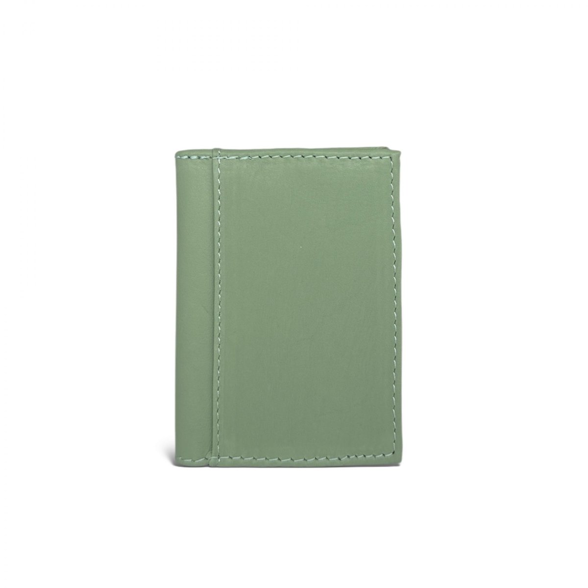Porte cartes en cuir lisse IMPRESSION vert pastel, OH MY BAG