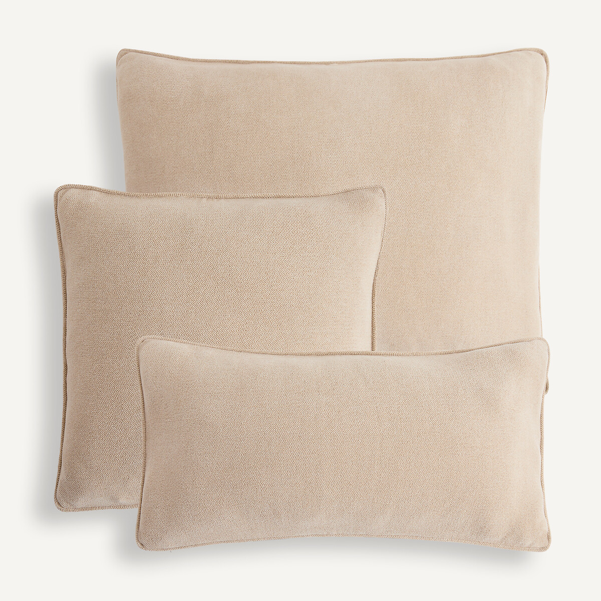 Housse de coussin, velours chenille, Albon ivoire, AM.PM