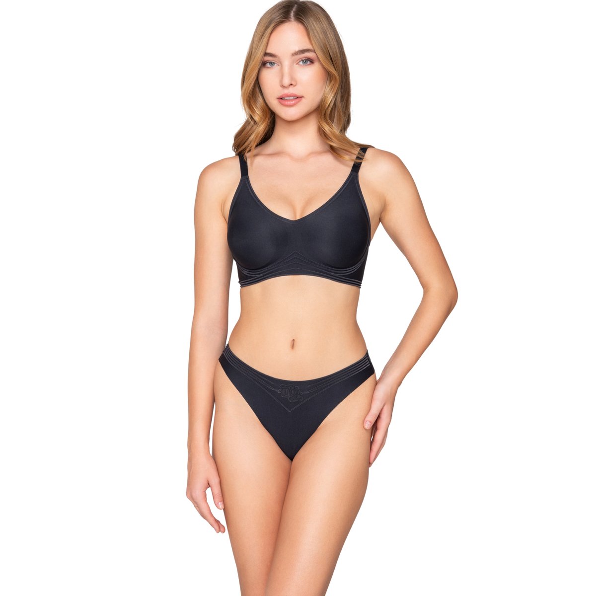Brésilien de sport contour silicone MOTION noir, LUNA SPLENDIDA