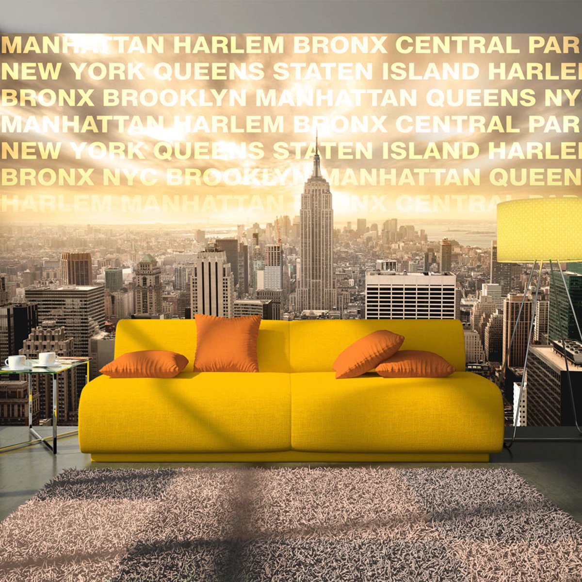 Papier peint intissé panoramique Ville et Architecture Neighborhoods of New York multicouleur, EDEN