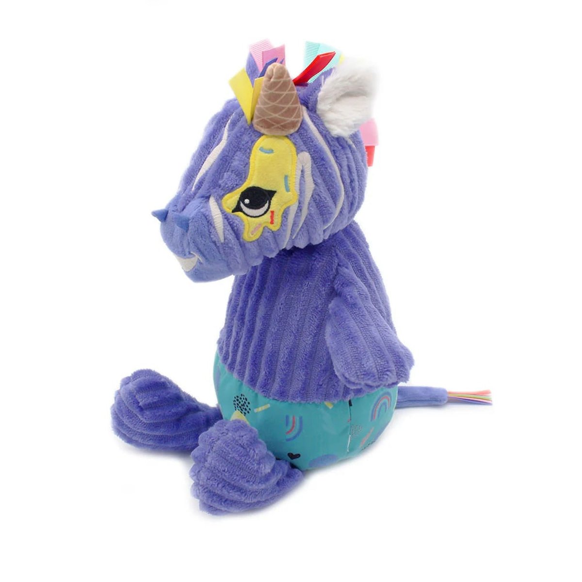 Peluche Simply 33 cm Kiprokos le zèbre violet, LES DEGLINGOS