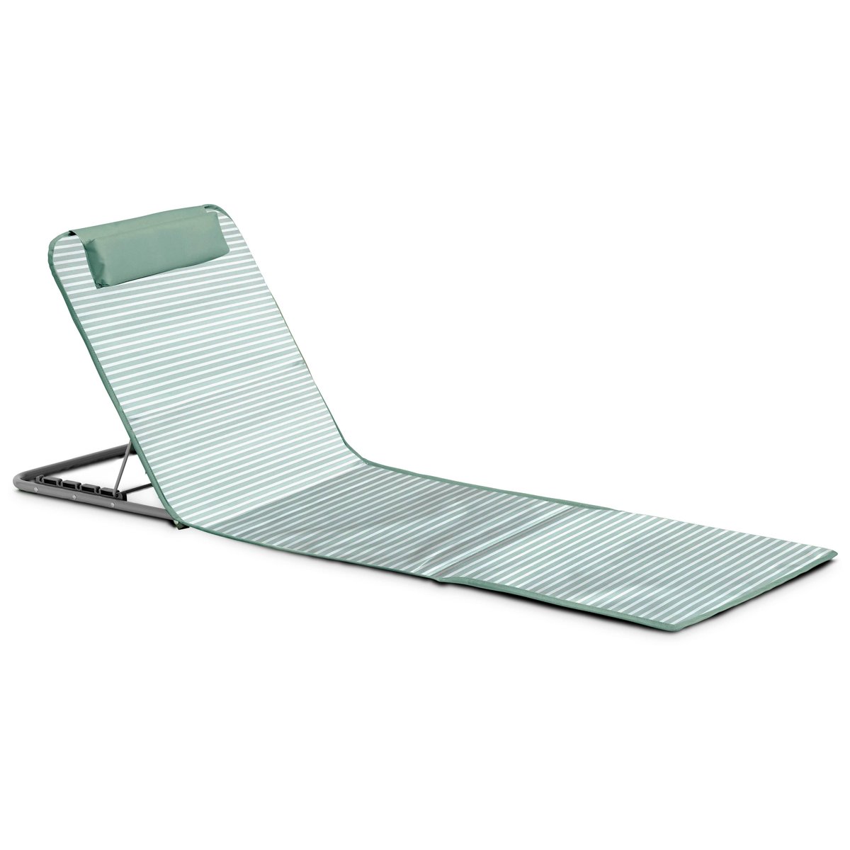 Matelas de plage pliant, inclinable 5 positions vert amande, OVIALA