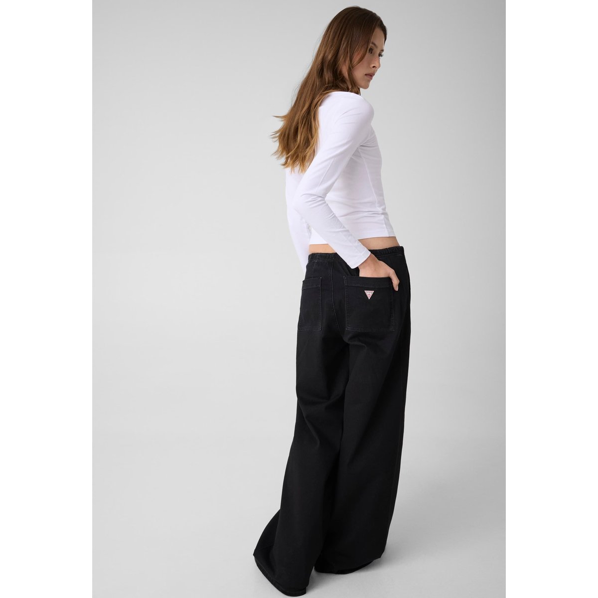 Jean Jogger À Jambe Extra Large noir, GUESS JEANS