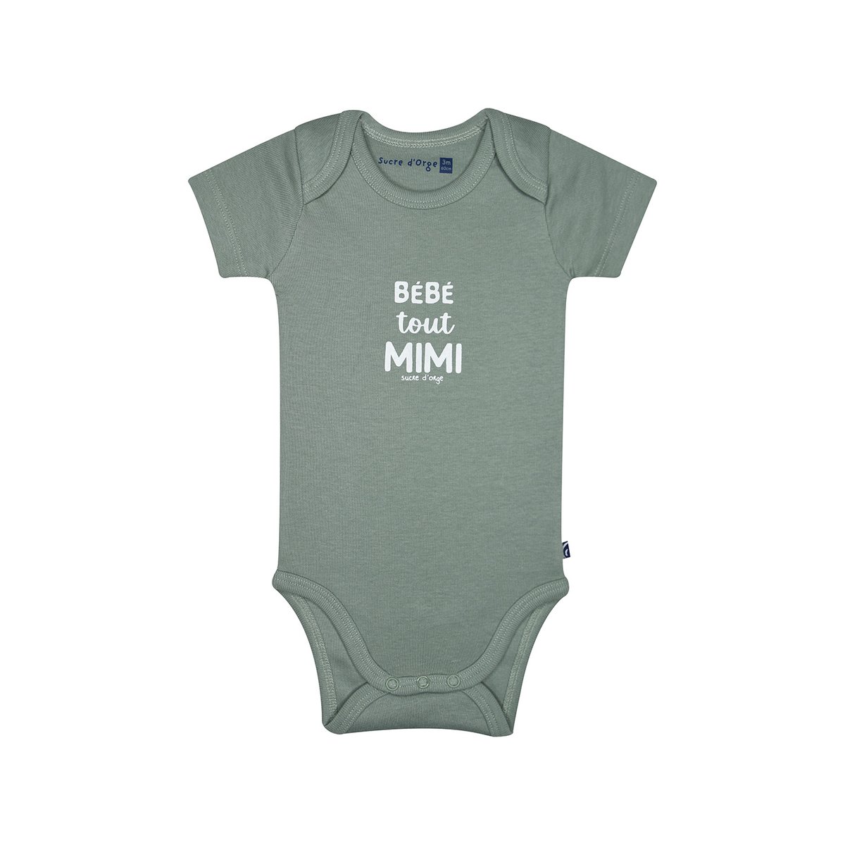 Lot de 3 bodies omar manches courtes vert, SUCRE D'ORGE