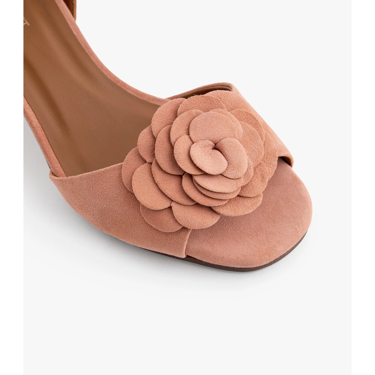Sandale cuir velours LUCILE rose, MAISON TOUFET