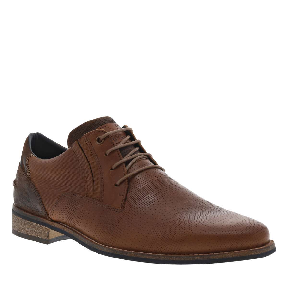 Derbies cuir talon plat marron, BULLBOXER