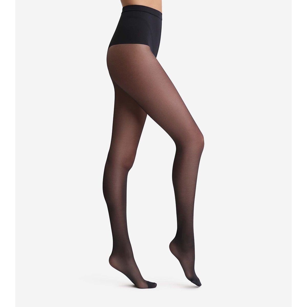 Panty's Diam's, platte buik effect 25 Deniers zwart, DIM