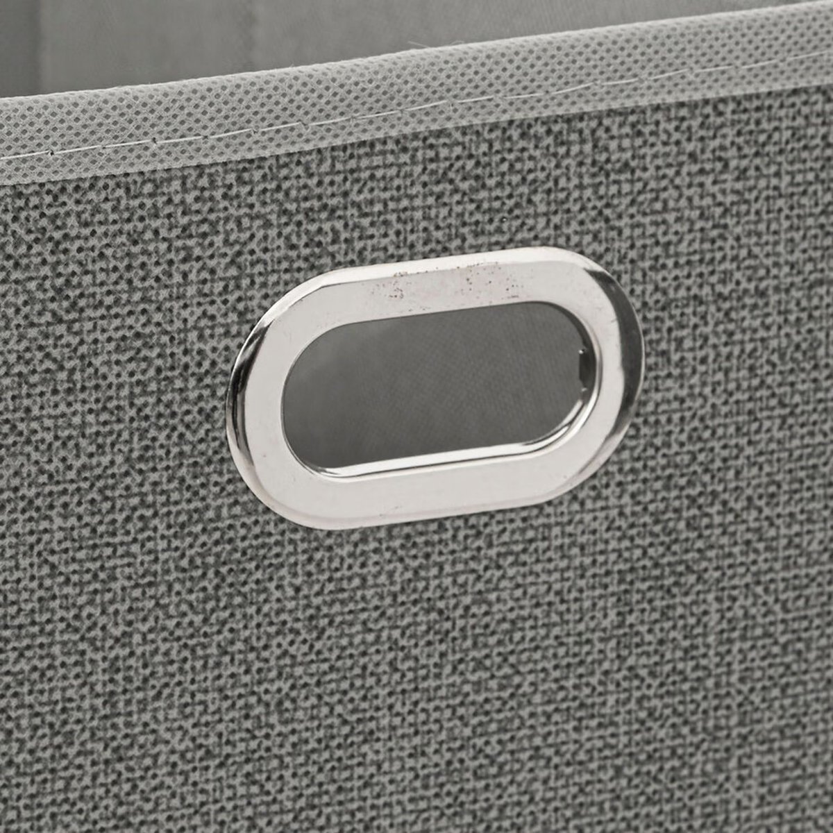 Lot de 12 paniers de rangement en tissu avec poignée MIX'N MODUL gris, TOILINUX