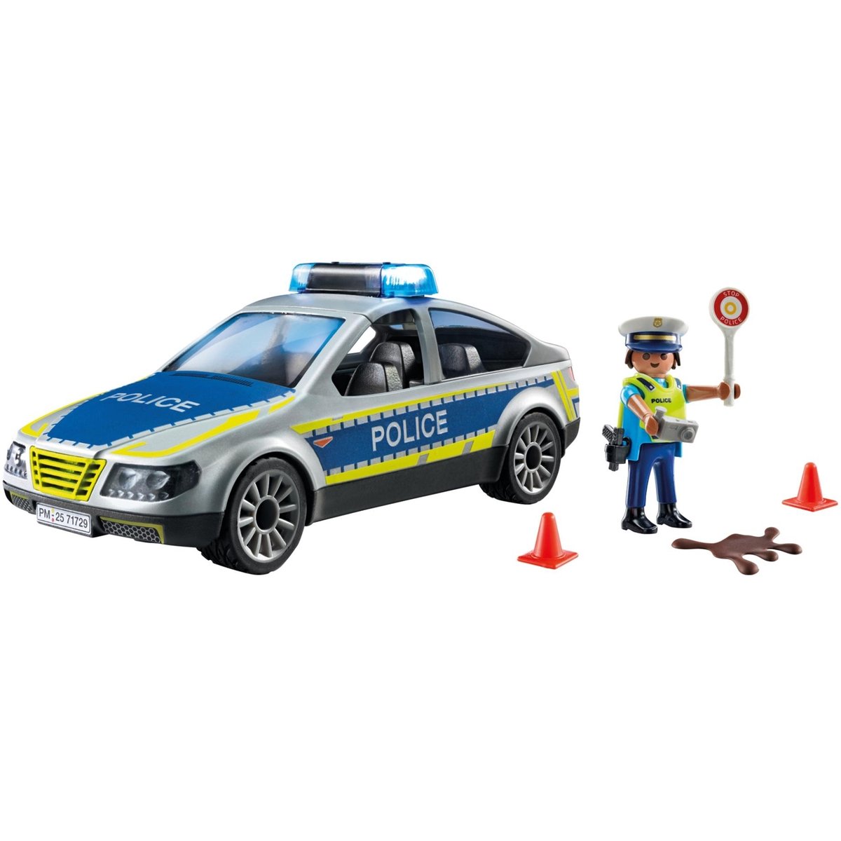 Voiture de police avec sirène et gyrophare voiture de police avec sirène et gyrophare, PLAYMOBIL