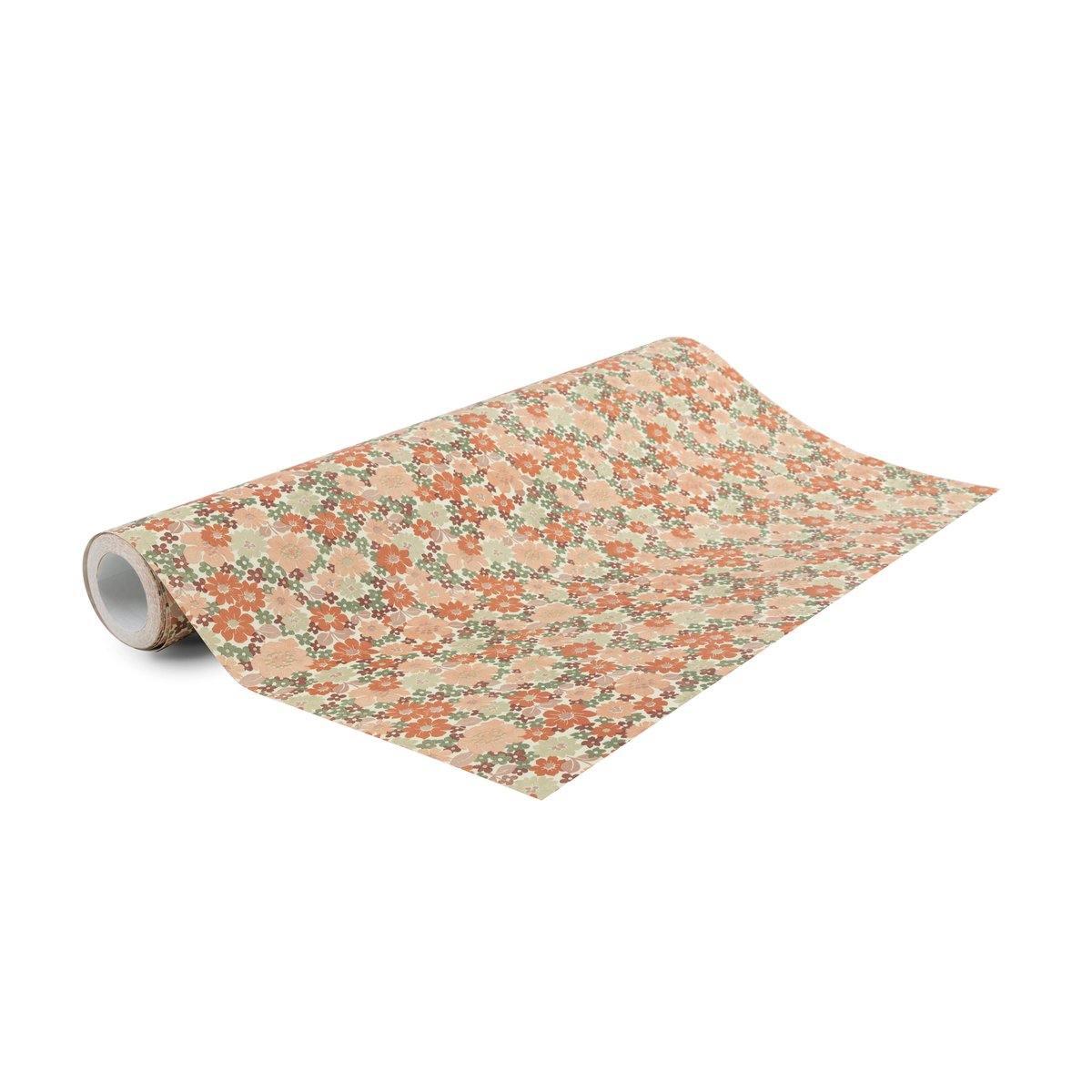 Papier peint petites fleurs de soleil terracotta, vert, SUPERFRESCO EASY