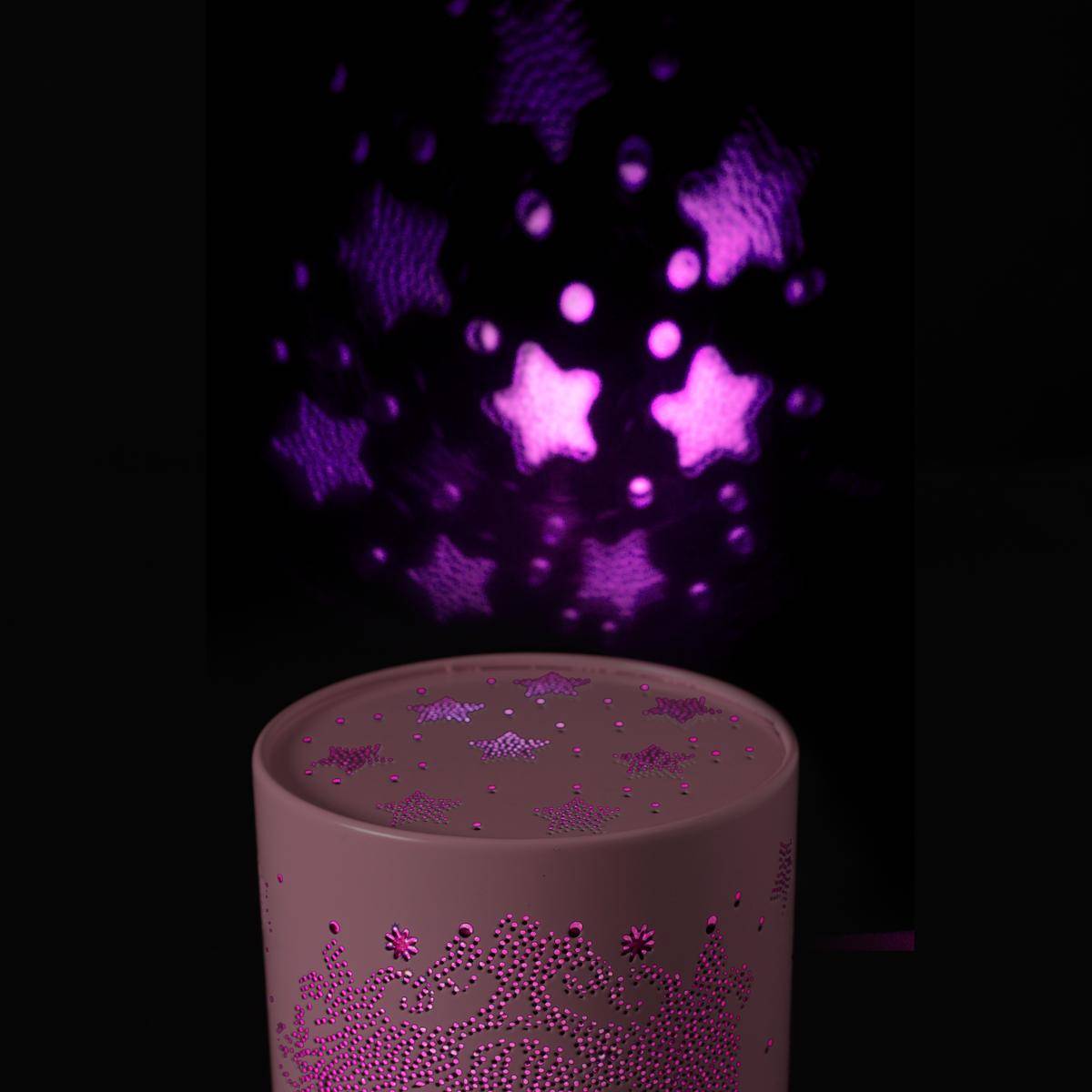 Veilleuse enfant LED PUSH gris étoiles, ATMOSPHERA FOR KIDS