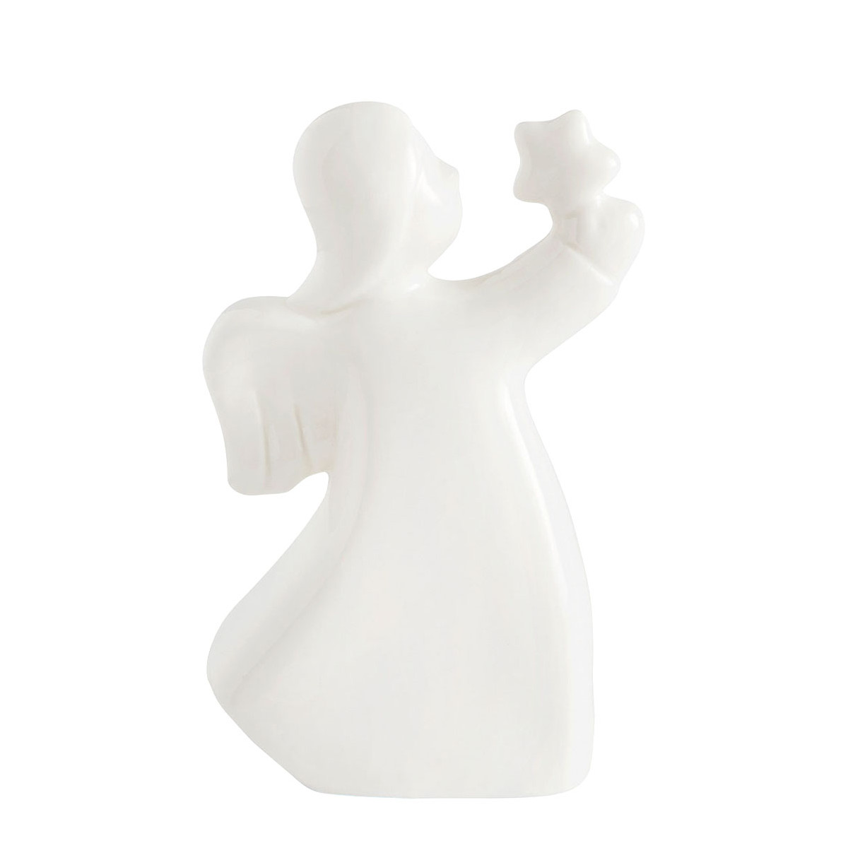 Ange décoratif étoile LED moyen modèle blanc, MATHILDE M