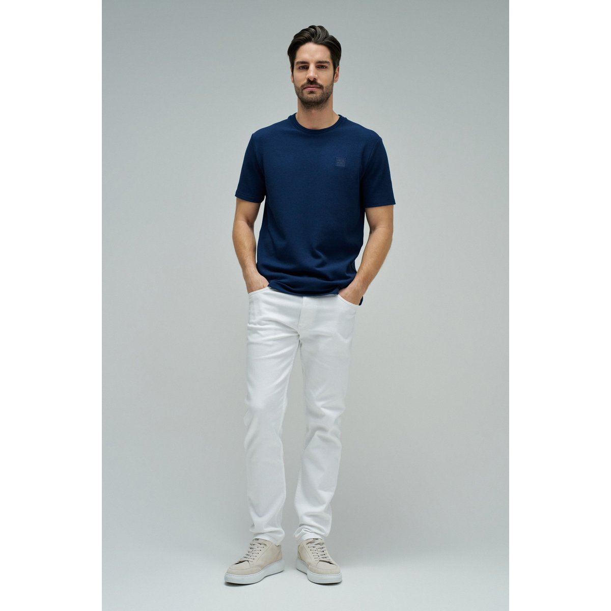 T-SHIRT AVEC TEXTURE beige, SALSA JEANS