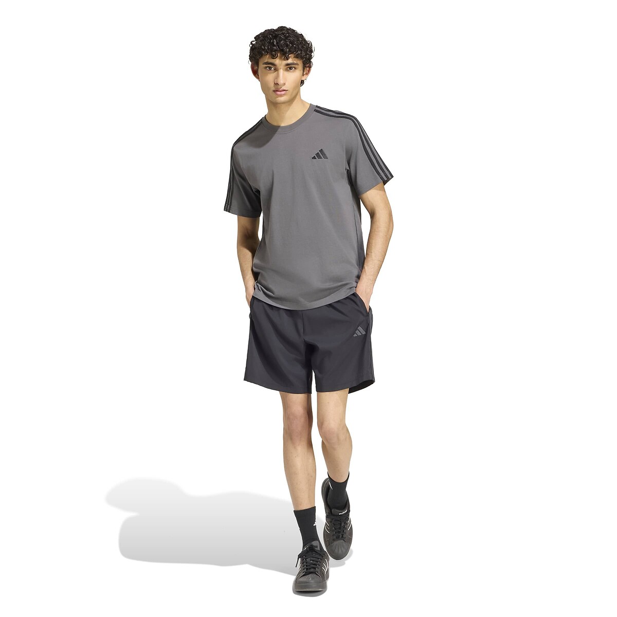 Pantaloncini al ginocchio, ESSENZIALI nero/nero, ADIDAS SPORTSWEAR